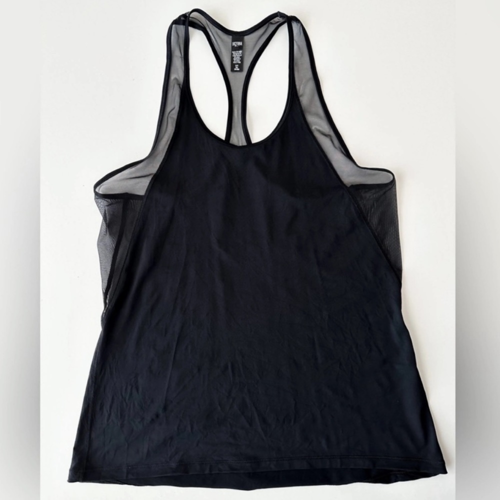 Victoria’s Secret Sports Womens Mesh Tank Top Sleeveless Black Size Medium - Picture 2 of 10